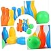 Toyvian Interactive Bowling Toy Set for Boys and Girls Small Bowling Balls Set Colorful and Fun for Boys and Girls for Indoor Play