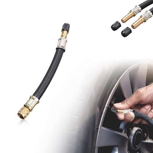 Universal Flexible Tire Valve Extenders, 2025 New Flexible Tire Valve Extension Extender Air Valve Stem Extender, Valve Stem Extension Adaptor Compatible for Bicycles Motorcycles RV Stroller (3.93in)