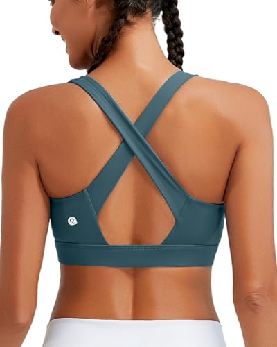Image of RUNNING GIRL High Impact Sports Bras for Women, High Support Running Strappy Women's Sports Bra with Sewn in Pads