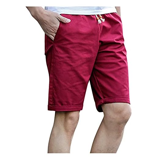 WXZZ Chino shorts herr Bermuda korta byxor med snöre regular fit rak fritidsbyxa sommarbyxor fem-punktsbyxor med fickor