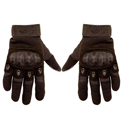 Oriion Tactical Gloves For Men | Combat Gloves Men | Heavy Duty Shooting Gloves Men | Paintball Gloves Full-Finger | Gloves For Climbing & Riding | Medium Size Airsoft Gloves #TOP3