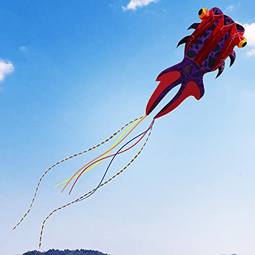 Kite Giant 3D Goldfish Frameless Soft Parafoil Kites For Kids And Adults Easy Flyer Kite For Beach Park Garden Playground With 50M Line And 2 Kite Tail #TOP3