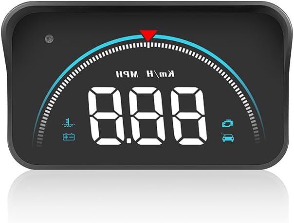 Universal Car Head-Up Display (HUD) Color HD with Large Fonts Built-in Sun Visor