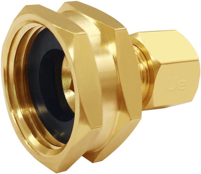 Uenede Brass Faucet Adapter, 3/4" GHT Female to 1/4" Tube OD, 3PCS image 2