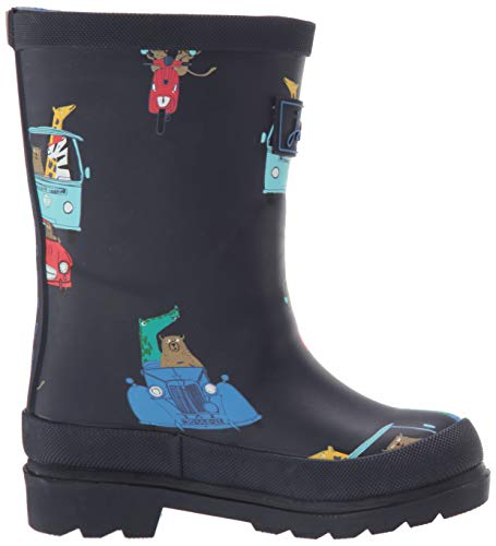 Joules Girls Jnr Welly Print Rain Boot, Navy Animals, 4 Little Kid #TOP5