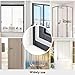 Daily Treasures 19.7Ft Window Draft Stopper Foam Seal Strip with Scraper&Rag,Door Seal Strip Self-adhisive,Cuttable Window Insulation and Door Side Weather Stripping Soundproof, Door Insulation(White)