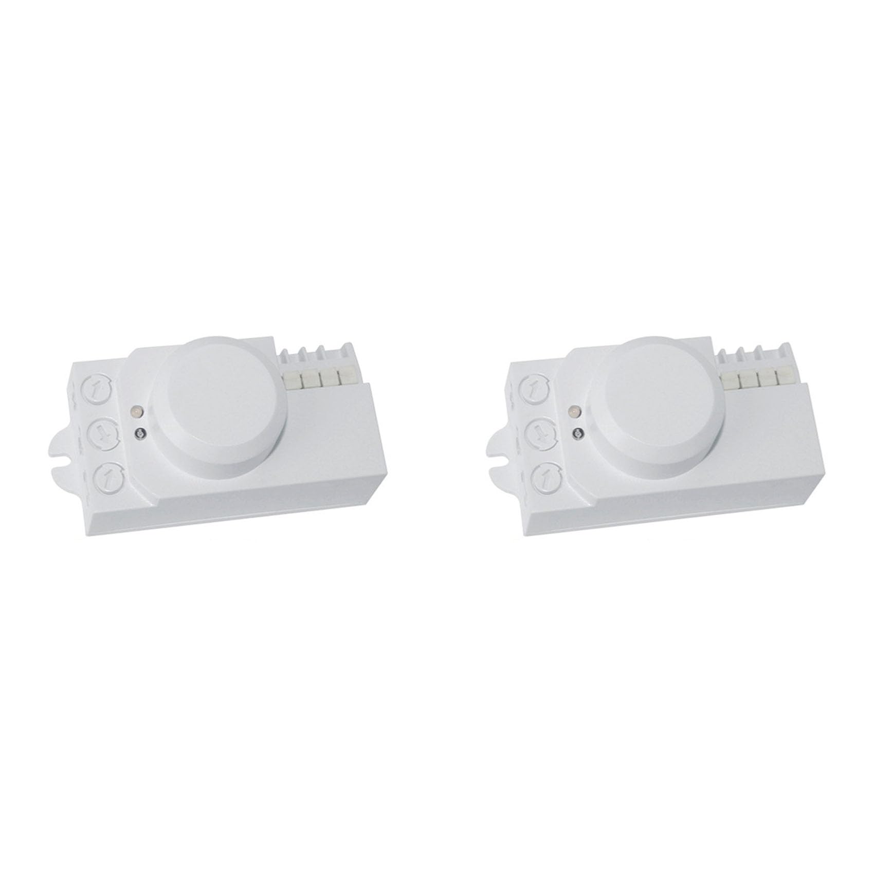 Jnchdghwa White 2X 5.8Ghz Microwave Radar Sensor Switch Knob Switch Adjustment Led Light Sensor Switch Human Motion Detector