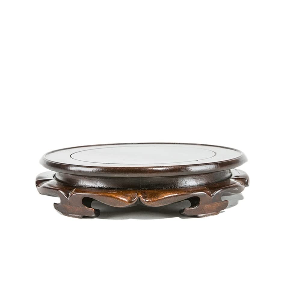 TEESONG Bonsai Pedestal Bonsai Display Stand FishTank Base Bracket Buddha Statue Vase Strange Stone Handicraft Ornaments Flower Round Vase Pedestal Display Stands(16CM)