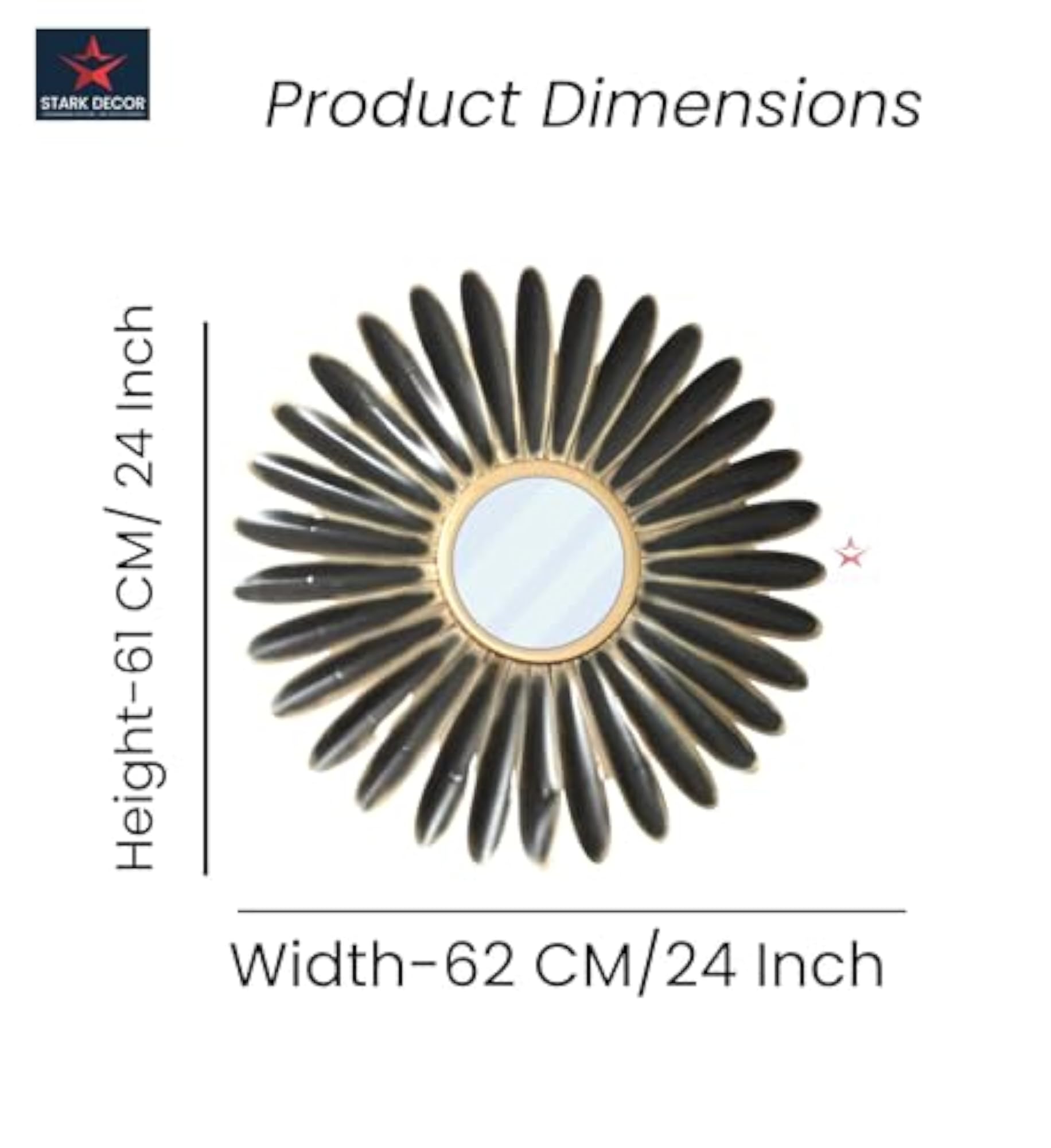 Reflective Elegance Metal Wall Mirror for Home Décor