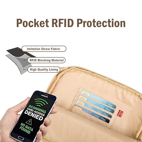 Straw Purses for Women 2025,Woven Small Crossbody Bag with RFID for Beach & Travel Vacation3