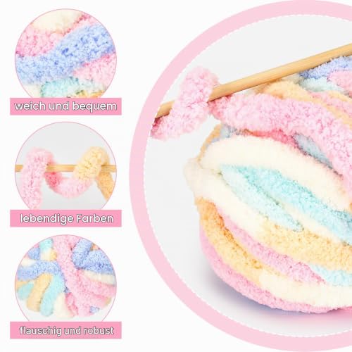 Fegat Dicke Wolle Garn 500g 54m Chunky Yarn – Bild 3