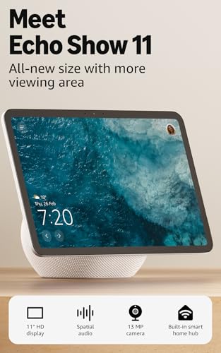 Amazon Echo Show 11 (newest gen), Vibrant Full-HD 11" display with more viewing area, spatial audio and Alexa, Glacier White - Image 5