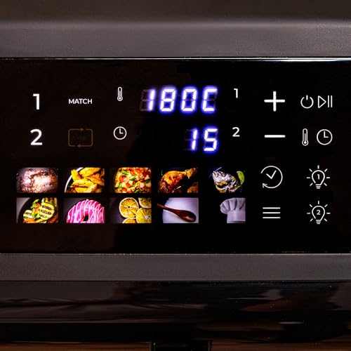 Cecotec Friggitrice Ad Aria Senza Olio - Friggitrice Ad Aria 12L Cecofry Duolevel 12000 Finestra 2900 W, 2 Serbatoi Da 6 L, Sync, 10 Menu, Temperatura 40-200 ºC, Finestra Superiore, Pannello Tattile A - 9