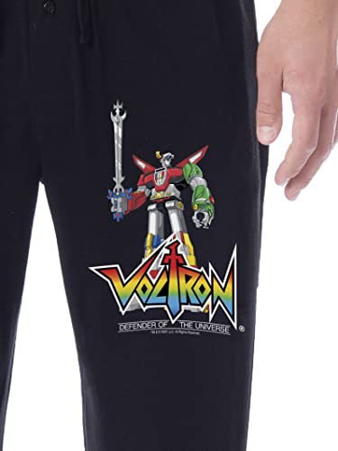 Voltron Mens' Classic TV Series Show Defender of The Universe Title Logo '80s Character Sleep Pajama Pants2