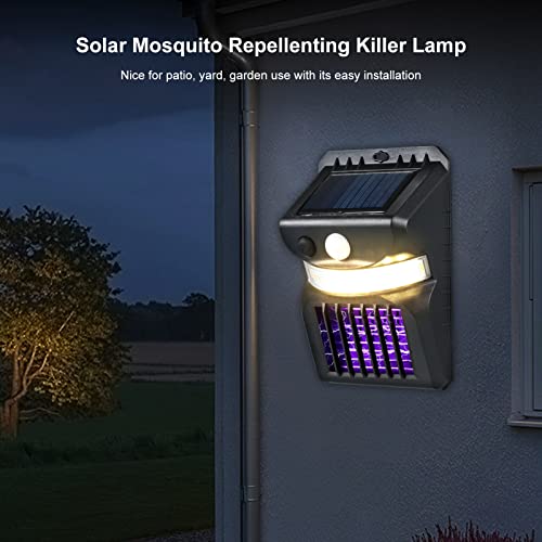 Moniss modos de luz externa movida a energia solar lâmpada assassina repelente de mosquitos elétrica