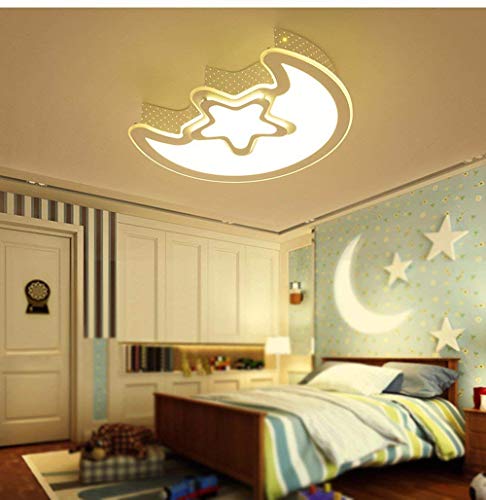 Plafonnier moderne cartoon star moon avec variateur de lumière intégré - 2
