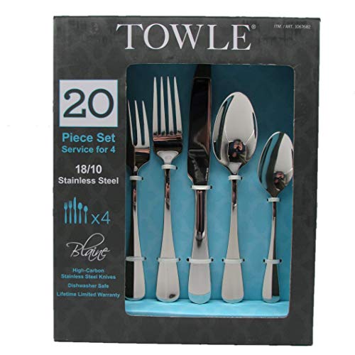 Towle Blaine 18/10 Stainless Steel 20-Piece Flatware Set