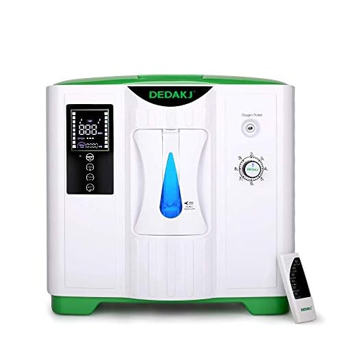 DEDAKJ DE-2AW 2L Portable Lightweight Oxygen Concentrator with inbuilt Nebulizer , Green, White