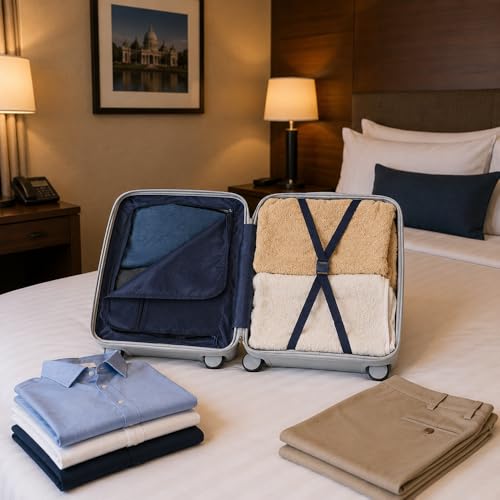 Image of 3G VACANZA Trolley Bags Hard Case Polypropylene, 4 Spinner Wheels, 360 Degree Wheeling Carry on Luggage, Travel Bag, Suitcase for Travel, Trolley Bags for Travel, 28 in Silver