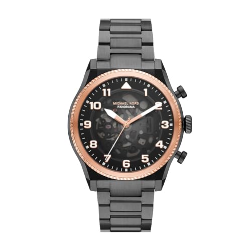 Image of Michael Kors Panorama Metallic Automatic Stainless Steel Watch MK9219