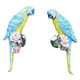【Material】: elaboradas con resina, estas esculturas colgantes de estatua de loro están finamente detalladas y elegantemente diseñadas para realzar cualquier entorno con su atractivo estético