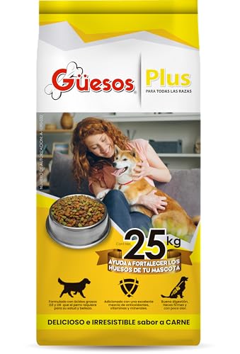 PLUS GÜESOS | Croquetas para Perros 25 Kg de Alimento para Mascotas