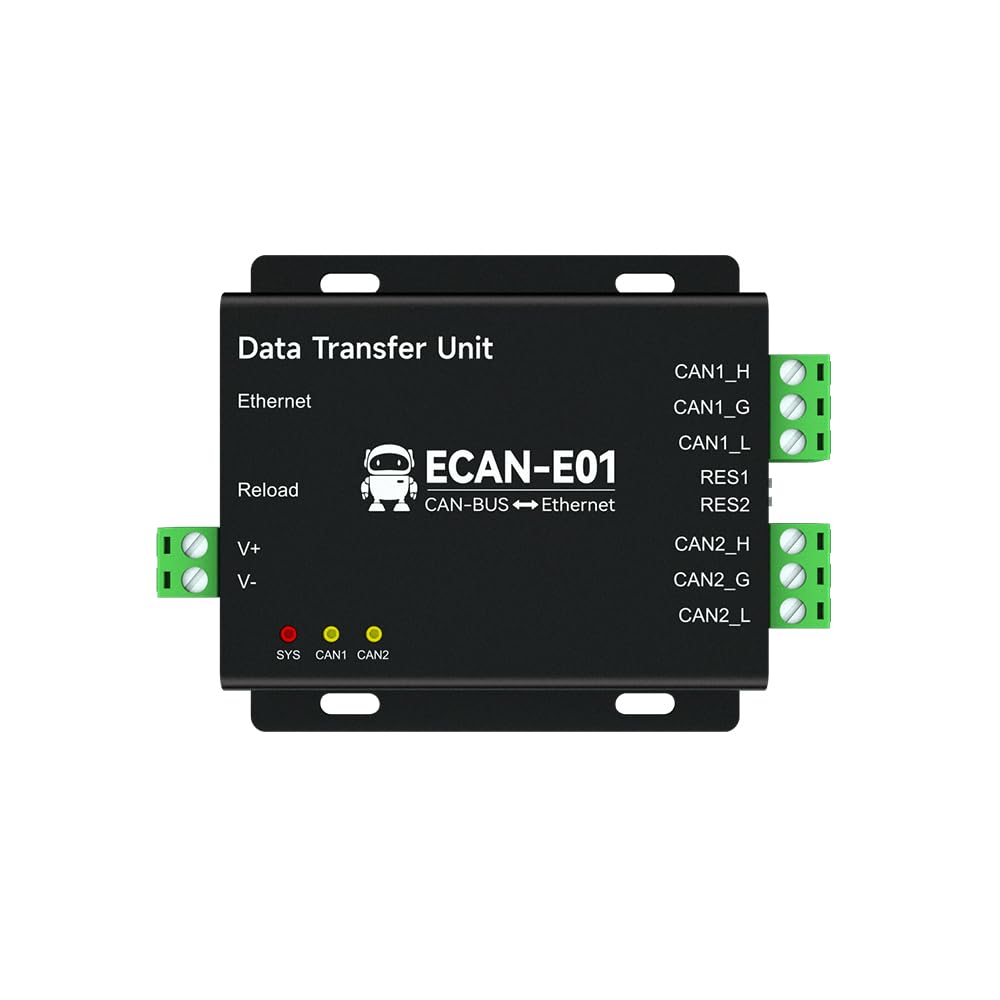 Prise en charge du convertisseur CAN vers Ethernet, peut répondre à 10 m/100 m d'adaptation du port réseau ECAN-E Series Standard CAN 2.0 DC 8-28 V de qualité industrielle (ECAN-E01-V2)