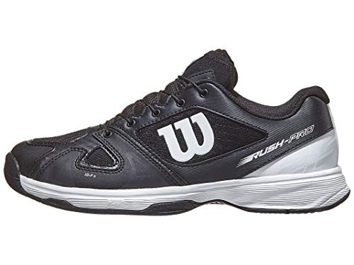 Wilson Unisex Child Rush Pro Jr Ql Tennis Shoe, Black/White/Black, 3.5 Big Kid Us #TOP1
