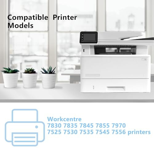 Image of High Yield 7525 Toner Cartridge Compatible for Xerox Workcentre 7830 7835 7845 7855 7970 7525 7530 7535 7545 7556 7830i 7835i 7845i 7855i 7970i Printer.4-Pack 006R01513 006R01514 006R01515 006R01516
