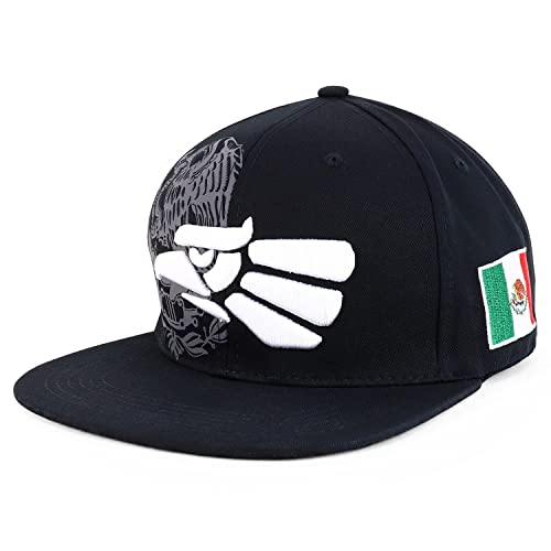 Image of Hecho En Mexico Eagle 3D Embroidered Flat Bill Snapback Cap