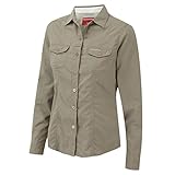 Craghoppers Damen Funktionshemd NosiLife Darla Langarm Bluse, Mushroom, 14