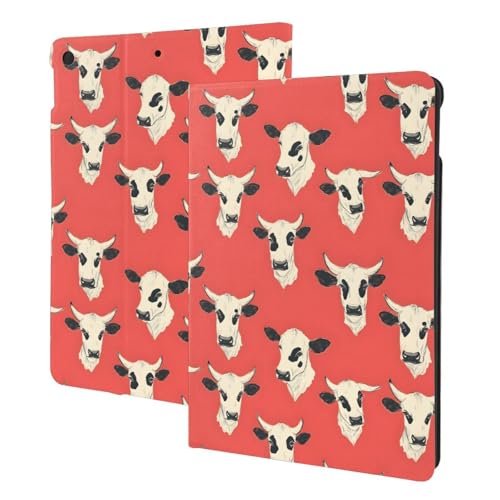 Housse iPad 10.2 compatible iPad 9/8/7e génération avec motif vache