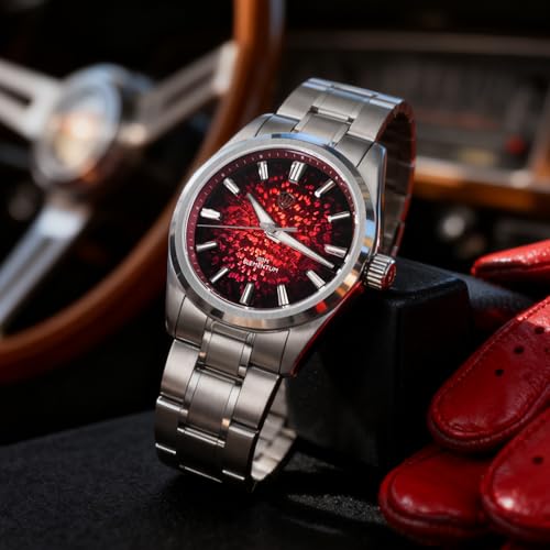 Image of watchdives WD0003C Elementum Original Design Men Watch VH31 Sweep Second Quartz Watch 36mm Sapphire Crystal Luxury Wristwatch 100m Waterproof Stainless Steel