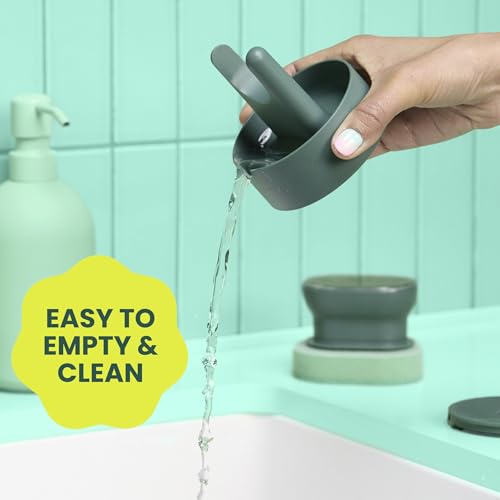 Brite by Scotch-Brite Palm Scrubber with Drain + Dry Stand, Kitchen Sponge - image 8
