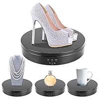 Leadleds Drehteller elektrisch, 19,5 cm Elektrischer 360-Grad-Drehteller Displayständer für Photografie, Schmuck, Uhren, digitalen Produkten Schwarz