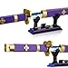 HIGH GODO Anime Cosplay Swords Building Set, 936 Piece One Purple Enma Zoro Sword 38.8IN with Scabbard and Bracket for Adults Teens 14+ (Roronoa Zoro Yamato Sword)