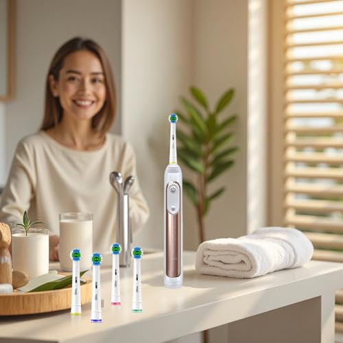 Qitizu Brossette de Rechange Compatible avec Braun Oral-b Brosse à Dents Electriques (16 Blanc, 16 unité) – vue 6