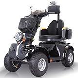WIILAYOK Heavy Duty 4 Wheels Mobility Scooter, All Terrain Electric Mobility Scooters for Seniors and Adults, 1000W Motor, Fat Tire, Adjustable Handle and Seats, 500lbs Capacity, 31-36 Miles of Range