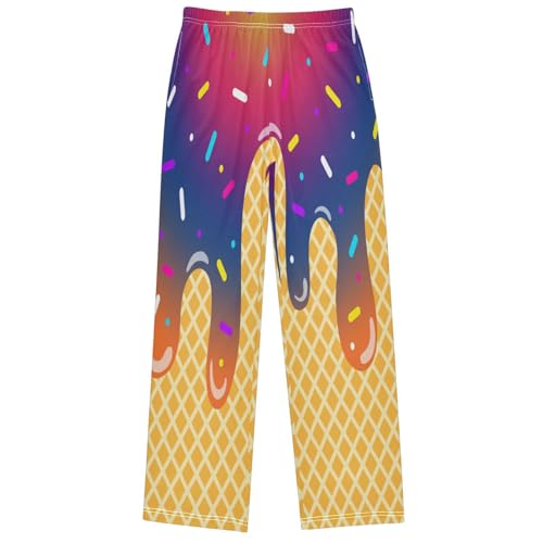 Boys' Pants Red Circle Ice Cream Joggers Elastic Long Bottoms Trousers Sweatpants with Pockets Size 6-14