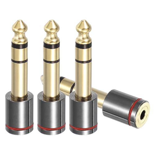 Adaptador de audio TRS de 6,35 mm a 3,5 mm MECCANIXITY convertidor de cobre puro chapado en oro