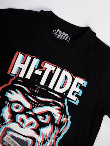 Image of BENE KLEED Men's Graphic Cotton T-Shirt | Crew Neck | Half Sleeve | Regular Fit | Black