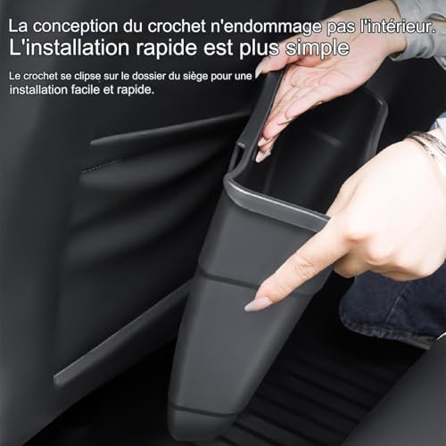 Boîte de rangement multifonctionnelle pour voiture avec poches de rangement