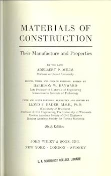 Hardcover Materials of Construction Book