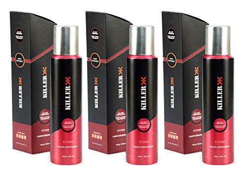 KILLER Storm Deodorant for Men, 150 ml (Pack of 3)