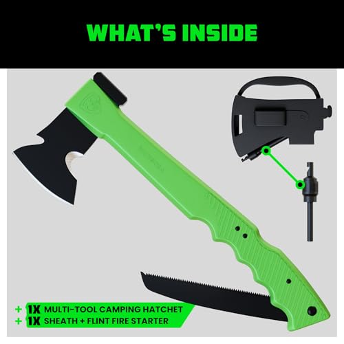 Rhino USA Camping Hatchet with Folding Saw & Fire Starter - Survival Axe - Image 5