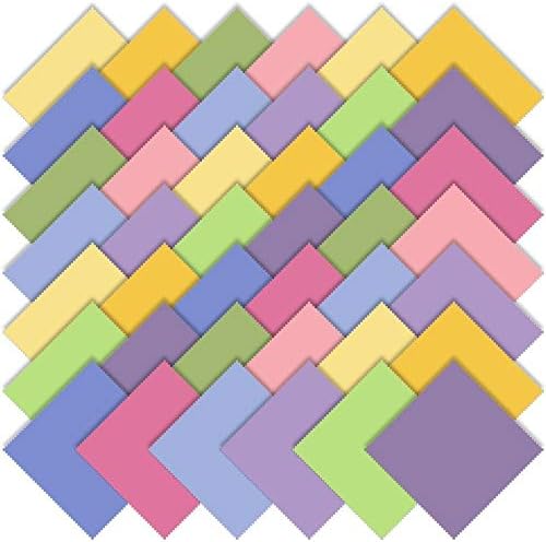 Moda Basics Bella Solids 30S Colors Charm Pack, Set Of 42 5-Inch (12.7Cm) Precut Cotton Fabric Squares