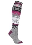 HEAT HOLDERS Lite - Damen 1.6 TOG Winter Warme Gestreift Extra Lang Leicht Dünn Kniestrümpfe Thermo Socken (37-42, Kelsall)
