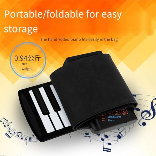 LentLY EP-15 Piano électrique intelligent à 61 touches, clavier de piano électrique numérique portable pliable – Touches d’effets sonores rouges, rechargeable, adapté aux débutants, aux apprenants ava - Les Beatles, Paul McCartney, John Lennon, RIngo Starr, George Harrison LentLY EP-15 Piano électrique intelligent à 61 touches, clavier de piano électrique numérique portable pliable - Touches d'effets sonores rouges, rechargeable, adapté aux débutants, aux apprenants ava – Image 6
