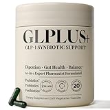 GLP-1 Support Supplement for Nausea, Bloating & Gut Health – Synbiotic Pre, Pro & Postbiotic for Women & Men for GLP-1 Users — Injection & Oral Users – Pharmacist Formulated, 20-in-1 (60 Capsules)