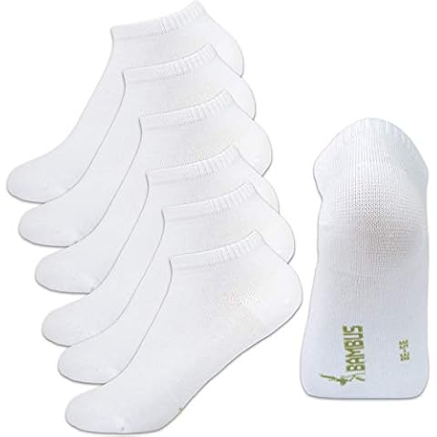 Happy Bavaria 6 Paar Sneakersocken Bambus weiß Bambussocken 43-46 Viskose Antibakteriell ohne Gummibund ohne Naht Cover
